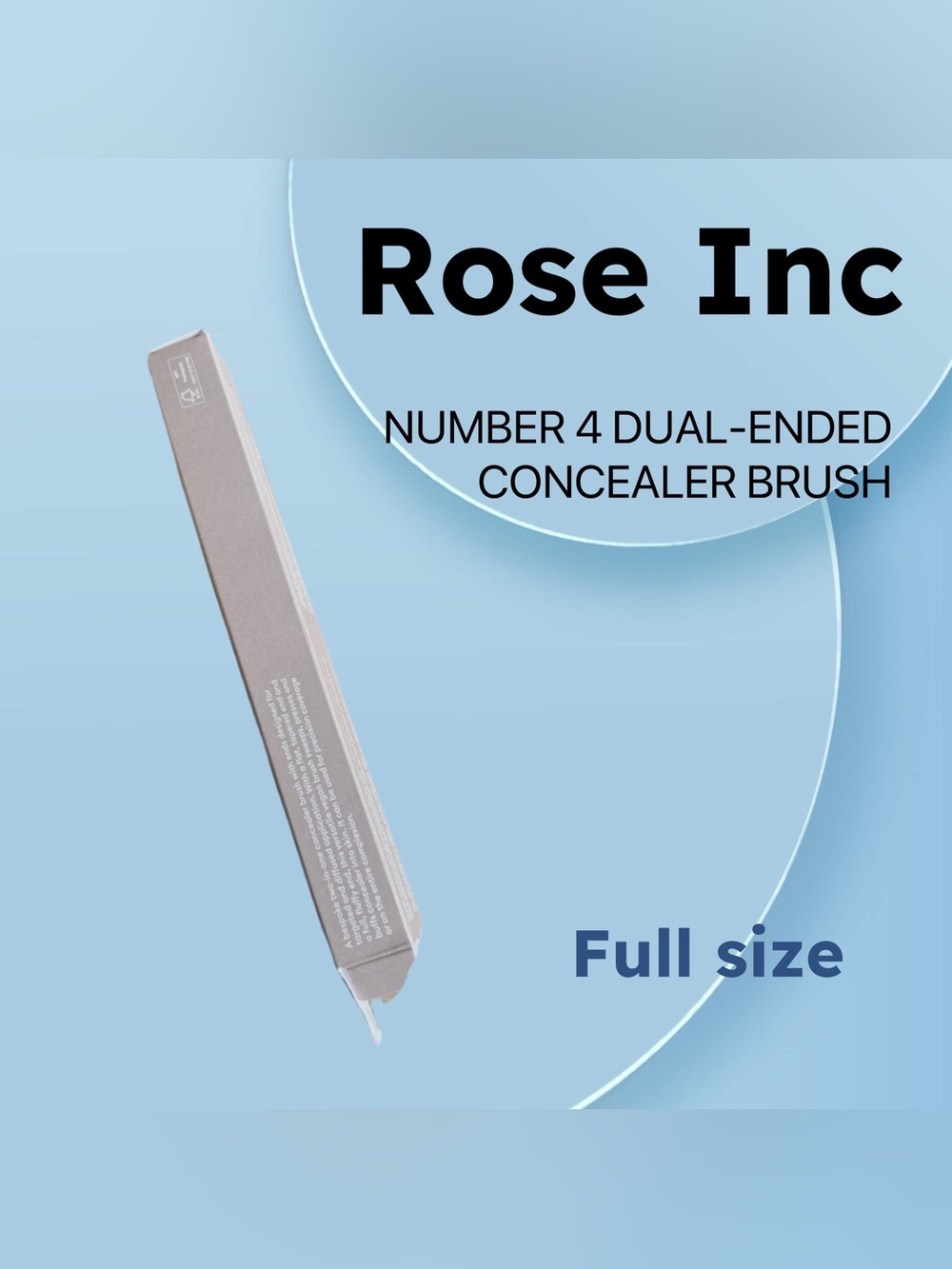 RARE🇺🇸🆕📦NIB ROSE INC | FULL | Useful NUMBER 4 DUAL-ENDED CONCEALER BRUSH